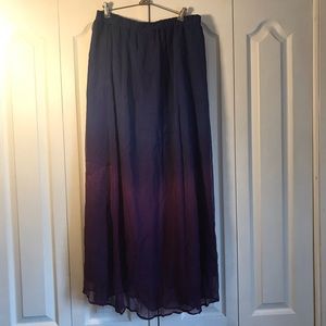 Coldwater Creek Purple Ombre Skirt Size Medium